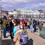 Hamburg: Solidaritätsdemo für die Ukraine 5. März 2022. Hier: Binnenalster. Foto: Frank Behrens
